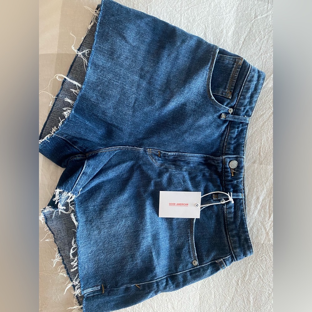 Good American Women's Cut Off Jean Shorts Size 8/29 NWT